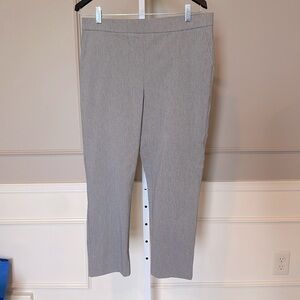 Joseph Ribkoff pull on gray ankle pants stretch sz 14 NWOT viscose blend cropped